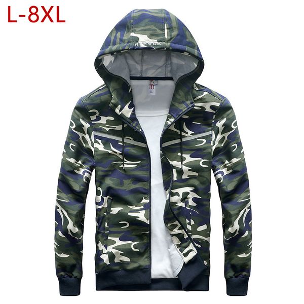 

big size 8xl mens baggy jacket casual spring autumn windbreakers male hood camo reflective jacket sportswear for men, Black;brown