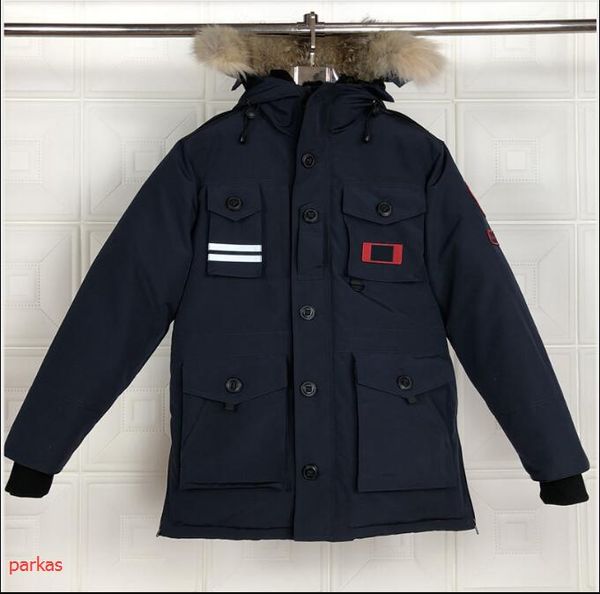 

homme parkas mens down jackets coats men brand luxury mens women parka parkas down coat winter keep warm xs-2xl 5 color, Black