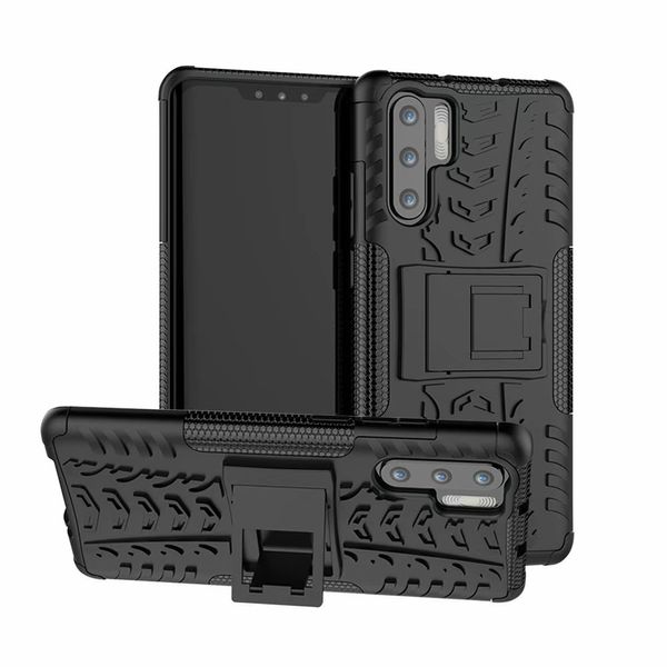 Dual Layer à prova de choque Magro protecção com Kickstand rígido Phone Case Capa Para Huawei P30 / P30 HUAWEI PRO / HUAWEI P30 LITE NOVA 4E