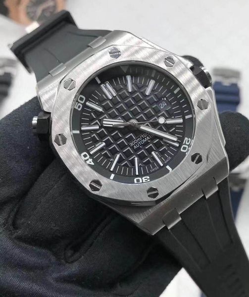 

men's watch luminous sapphire mirror mechanical automatic waterproof water meter rubber strap