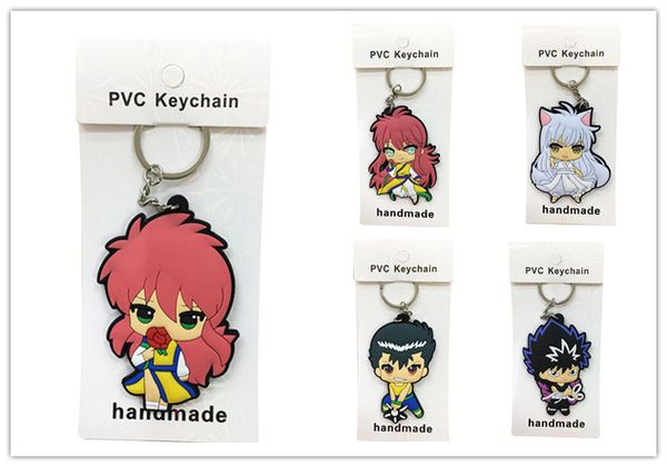 

cosaner hakusho flowers 5style anime key chain pvc figure keyring keychain keyholder birthday gifts new, Silver