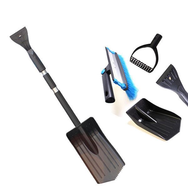 

ice snow scraper combination winter vehicle wind shield car brush shovelretractable removal black