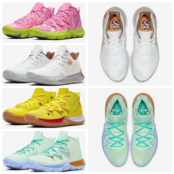 

2019 new men kyrie hoe tv pe ba ketball hoe 5 for 20th anniver ary ponge bob x irving 5 v five luxury neaker
