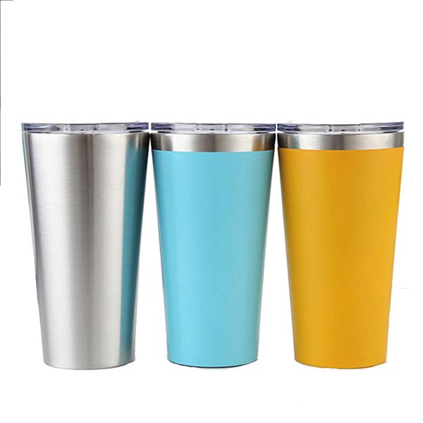 

new 16oz easy to hold tumbler unique matte color design double walled insulated coffee mug put your own design