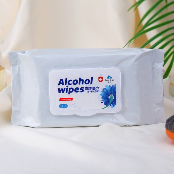 

75% alcohol wipes 50pcs/bag disinfecting disposable hand wipes alcohol cleaning wipe portable disinfecting dipes ing