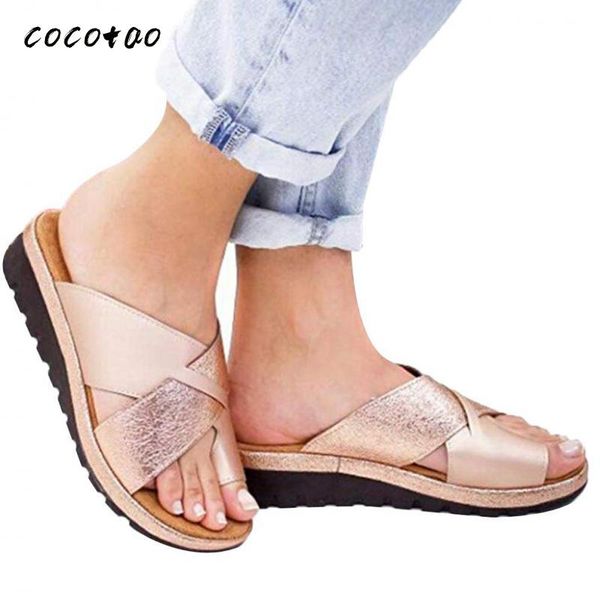 

slippers european and american sandals women 2021 fashion large size cross toe ladies beach shoes, Black