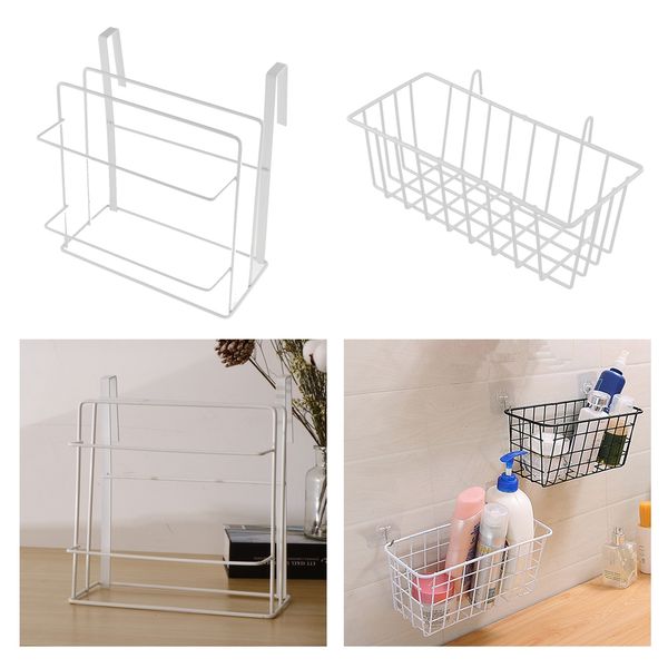 

multi use diy metal wire organizer storage basket and kitchen cutting board rack
