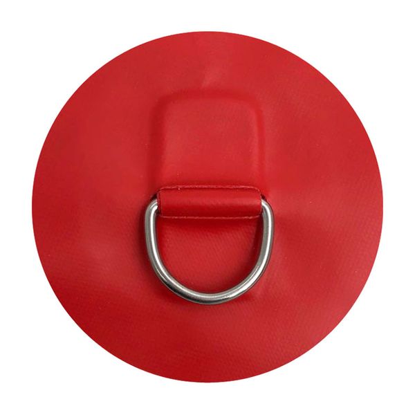 

stainless steel d-ring pad patch for pvc inflatable boat raft canoe dinghy kayak - red