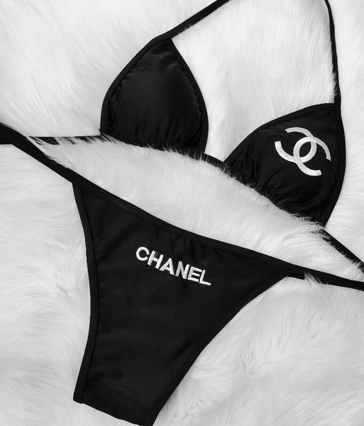

double c embroidery bikini gathered pieces of beach bikini set hot, White;black