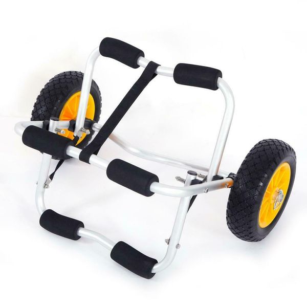 

bend kayak canoe boat carrier dolly trailer trolley transport cart wheel yellow