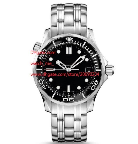 

factory supplier 42mm automatic mechanical wristwatch 212.30.36.20.01.002 co-axial steel black dial ceramic bezel mens men's watch watc, Slivery;brown