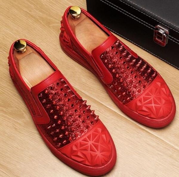 

горячая распродажа - уличная хип-хоп мода, роскошный британский бренд мужской одежды, блестки, заклепки, свадебные туфли, молодежь, ночной к, Black