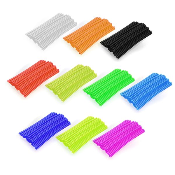 

72pcs motorcycle wheel rim spoke skins covers motocross dirt bikes off road colorful rims skins covers