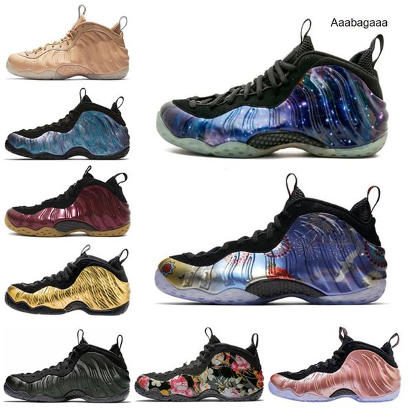 

penny 2019 hardaway men basketball shoes black metallic gold alternate galaxy abalone fleece eggplant floral sports sneakers size 7-13