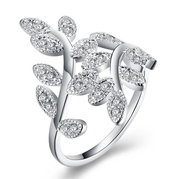 

garilina fashion cz silver fille ring for girl trinket party trendy flower ring wedding engagement accessories r2168, Slivery;golden