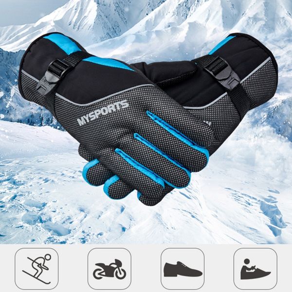 

outdoor cycling ski gloves winter windproof splash water ski gloves skiing snowboard riding warm waterproof