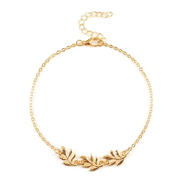 

handmade голеностопных браслеты формы лист anklet цепи ноги цепь barefoot beach сандалия готических женщины ювелирные изделия (золото / сере, Red;blue
