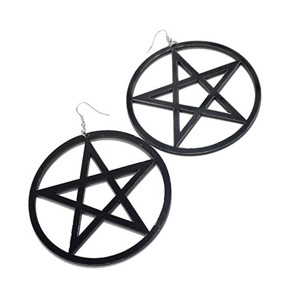 

girls exaggerated hollow round star earrings acrylic dangle eardrop nightclub jewelry holiday gift, Silver