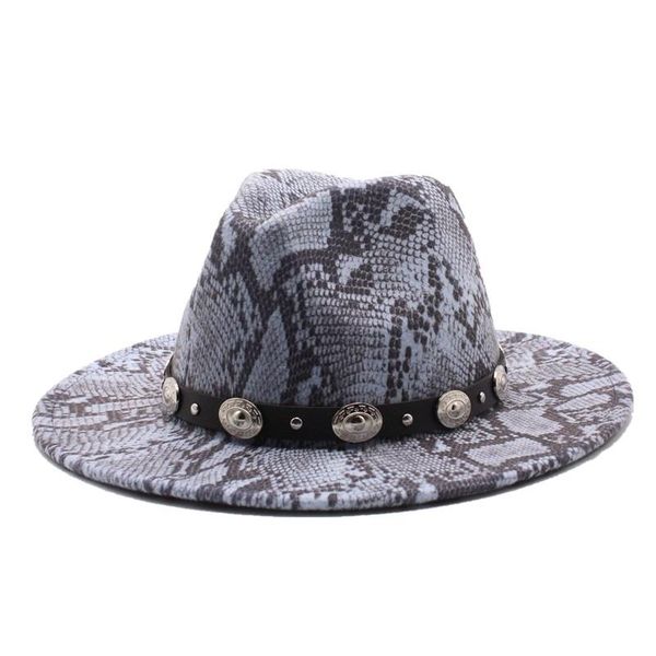 новые женщины мужчины шерсть fedora hat с кожаным ленты gentleman элегантная дама зима осень широкий брим джаз церковь панама сомбреро cap q, White