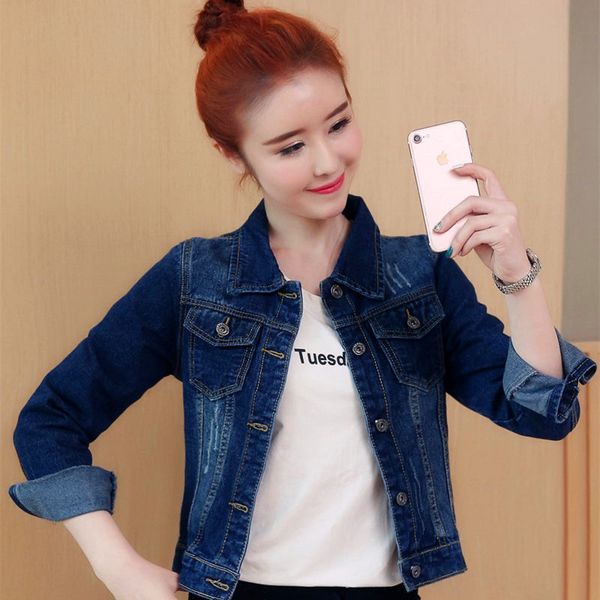 

spring autumn new product large size cowgirl jacket slim a short coat long sleeve cowboy lapel women jacket fashion 2032, Black;brown