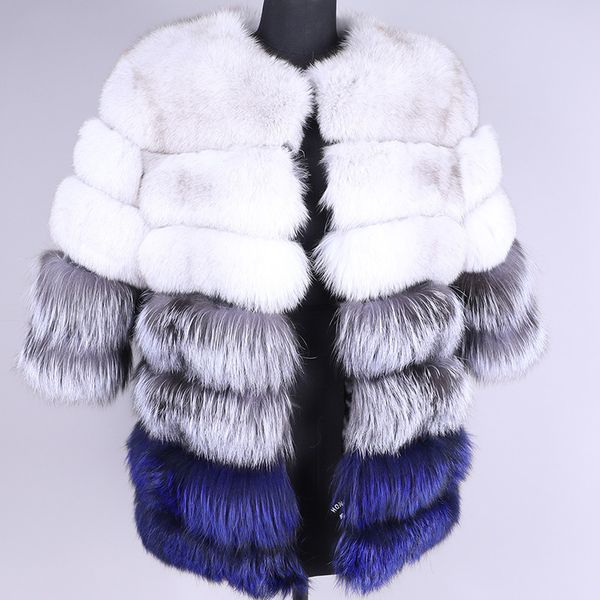 

2019 fashion new real fur parka thick snow outerwear woman's clothing winter jacket natural fur warm coat, Black