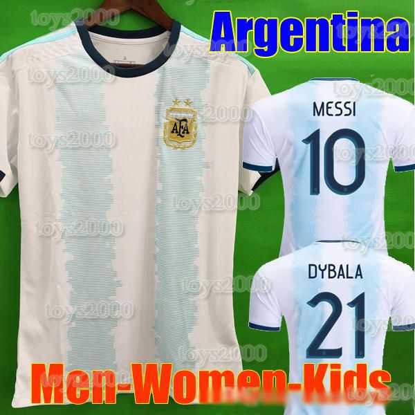

thailand argentina soccer jersey copa america 2019 2020messi dybala higuain icardi football soccer shirt kit men women kids long sleeve set1