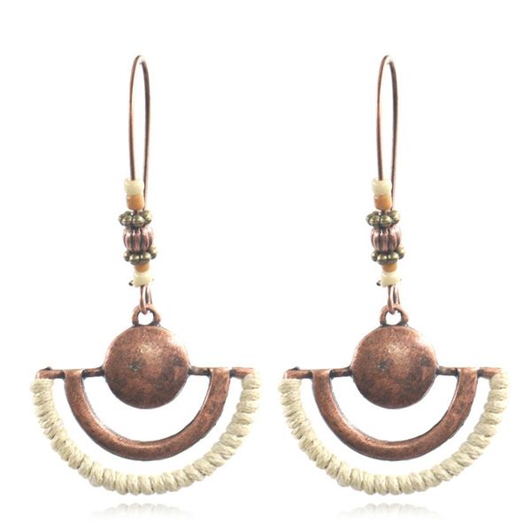 

metal earrings bohemian handicraft ornaments, Golden;silver