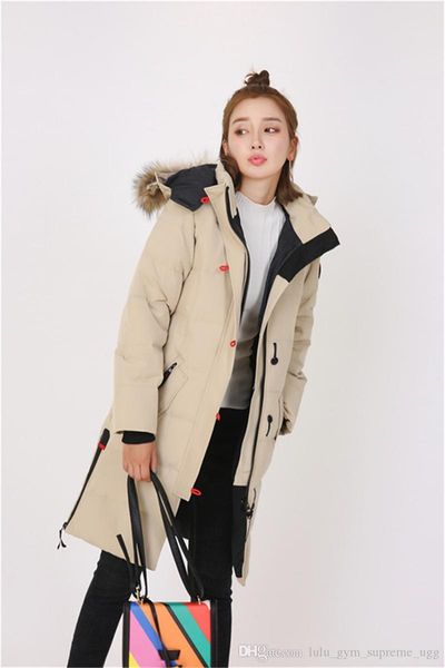 

women victoria femme outdoors fur down jacket hiver thick warm windproof goose down coat thicken fourrure hooded jacket manteaus doudoune, Blue;black