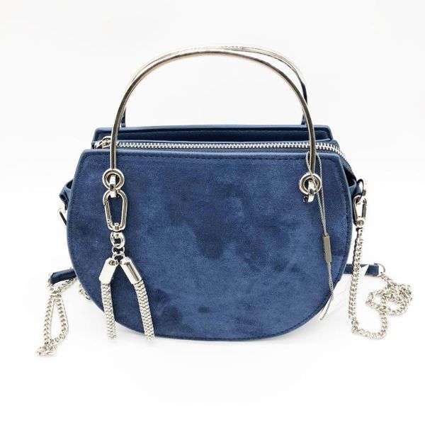 

сумка женская 2020 новый стиль женская сумка замшевая сумка плечо седло металлический педант через плечо