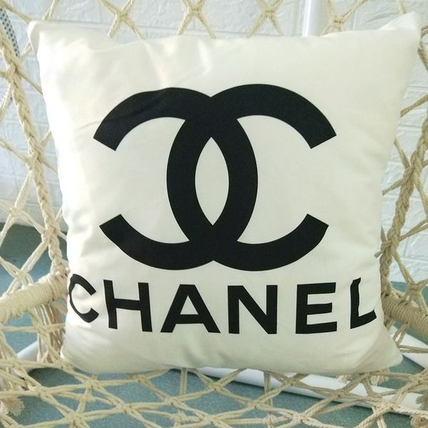 

45*45 cm 2019 creative nordic black and white pillowcase geometric lattice striped english letters simple sofa pillowcase(no pillow