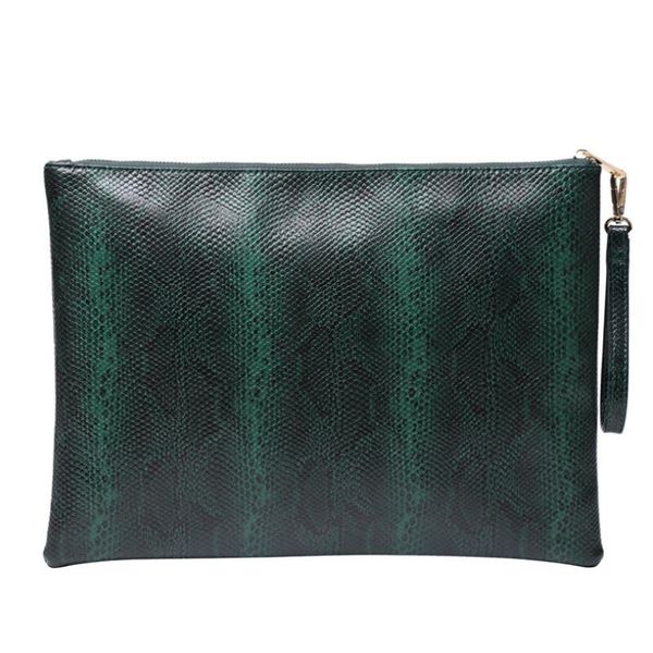 

new fashion customized folders file lapembrossed python leather pouch bag for macbook air pro 13 inch 2020 trendy bag