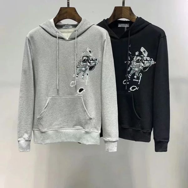 

мужская дизайнерская мода мужской хлопок круглый вырез пуловер бейсбольная униформа свитер мужская спортивная повседневная осень и зима свит, White;black