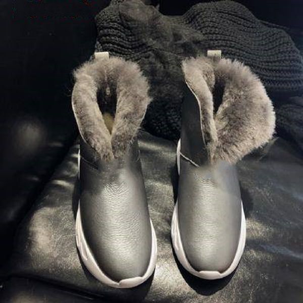 

martin booties australia women boots striped fashion genuine leather silver gray boots designer pointed shoes good quality, Black