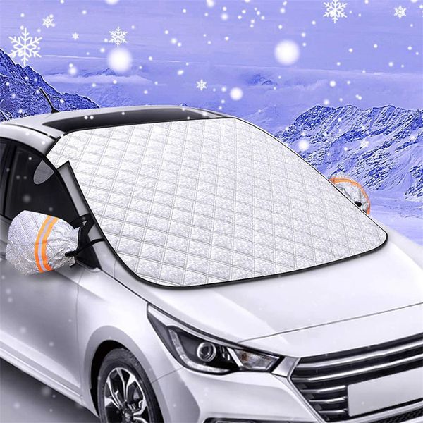 

magnetic snow cover with two mirror covers windshield ice cover dust sun shade winter car exterior accessories