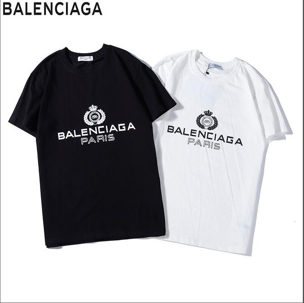 

20ss new baelncaiga mens summer tees plus size o-neck short sleeve t shirt milk printed cotton t-shirt 3d designer clothing -xxl golf tshi, White