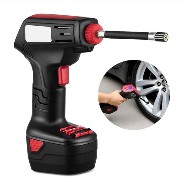 

universal car air compressor inflator pump hand held eu electric charger digital lcd bicycles motorcycles auto styling