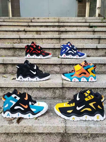 

2019 new barrage mid q men women kid ba ketball hoe youth barrage mid raptor black white red yellow blue big boy port neaker