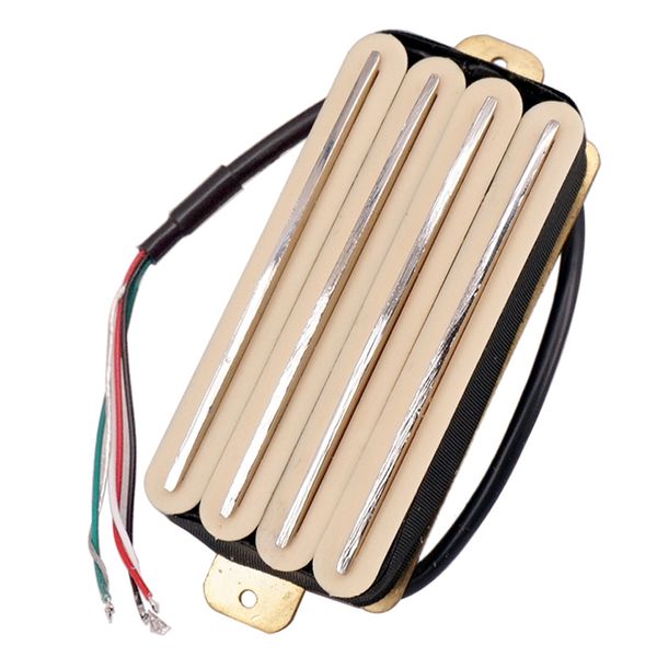 

electric guitar dual twin rail humbucker pickups 4 core wire beige luthier tool