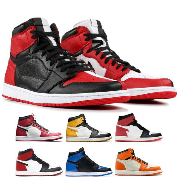 

mens 1 high og basketball shoes 1s nrg igloo banned chameleon shadow white black toe elephant print chicago royal track red sneakrs trainers