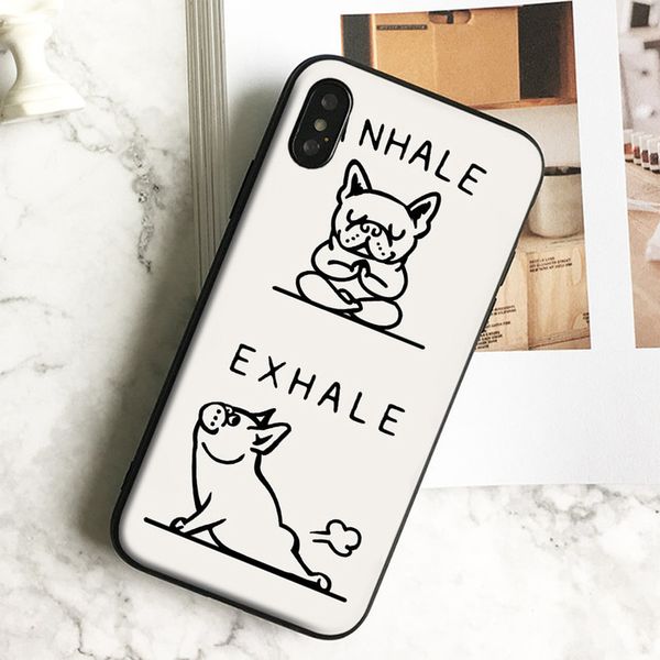 

fundas luxury bulldog quotes phone case for iphone 11 pro xs max xr 8 7 6s plus 5 se case soft black tpu silicone cover.