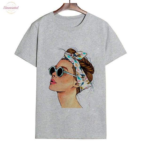 

plus size women summer vogue print lady casual t shirt harajuku streetwear short sleeve o neck tees camisetas mujer, White