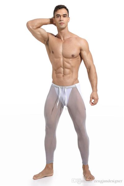 

mens slim designer sports pants solid color long style homme clothing skinny lightweight active casual apparel, Black