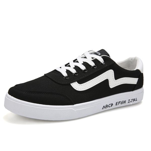 

buty meskie spring autumn summer new brand boy / male casual canvas shoes breathable tenis fashion men sneaker flats shoes, Black