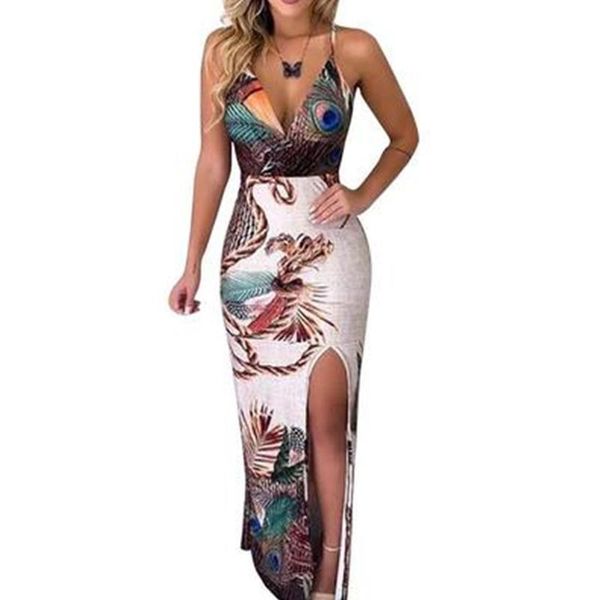 

summer fashion night club women dress print sleeveless backless tank bodycon midi dress vestido s-3xl, Black;gray