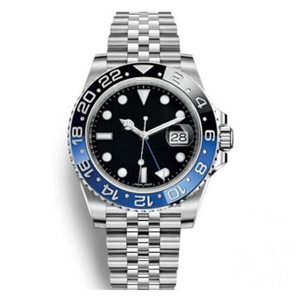 

Men wri twatch blue black ceramic bezel tainle teel watch 116710 automatic gmt movement de igner watch new jubilee ma ter watc, Slivery;brown