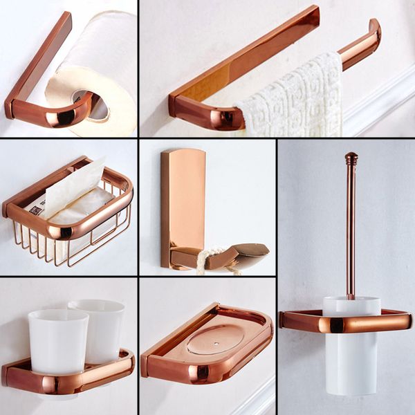 

bath accessory set rose gold paper holder antique shower soap dish wc brush ceramic cup holders brass bathroom accessories robe hook