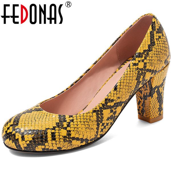 

fedonas women pu wedding shoes party pumps spring summer shallow round toe 2020 fashion shoes woman, Black