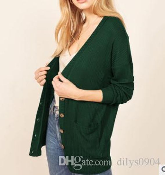 

long-sleeved large-size blouse cardigan, sweater jacket for autumn winter, warm single-row button-down jacket, sweater knitted half-open, White