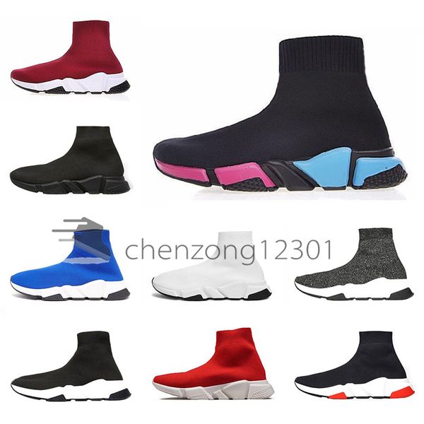 

designer sneakers 2019 luxury casual shoes black red gypsophila triple black white red blue ace fashion flat sock boots speed trainer runner