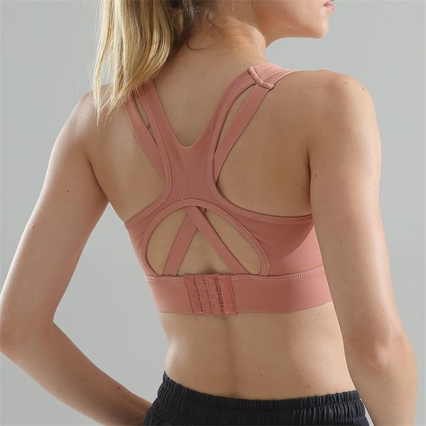 

profession gather cross back yoga bra plus size sport bra high impact padded sport women singlet quick dry athletic top, White;black